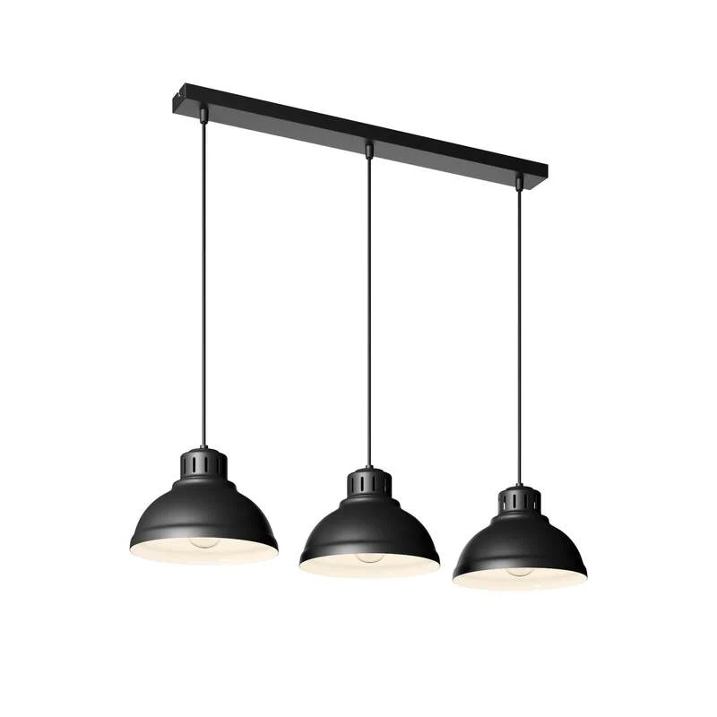 B-Ware Euluna Hängeleuchte Sven LED Pendelleuchte dimmbar schwarz 3-flammig 75x21cm