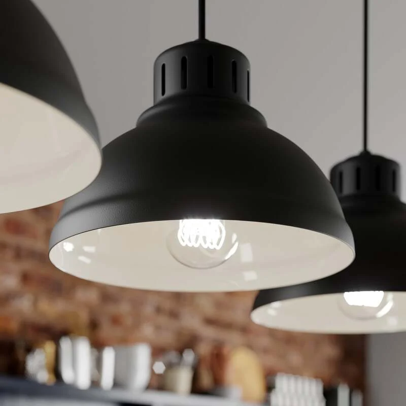 B-Ware Euluna Hängeleuchte Sven LED Pendelleuchte dimmbar schwarz 3-flammig 75x21cm