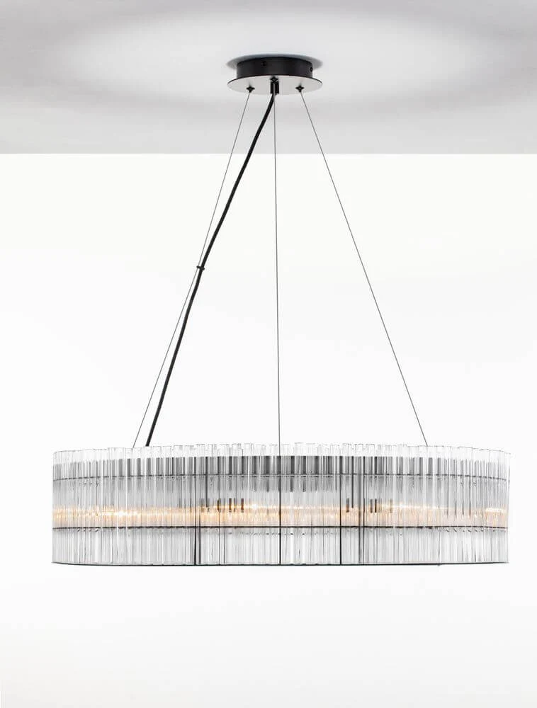 Barok Pendelleuchte Ø 70cm Schwarz
