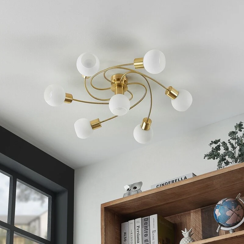 B-Ware Lindby Ciala Deckenlampe Deckenlampe Lampe Leuchte Decke 7-flammig Messing E14