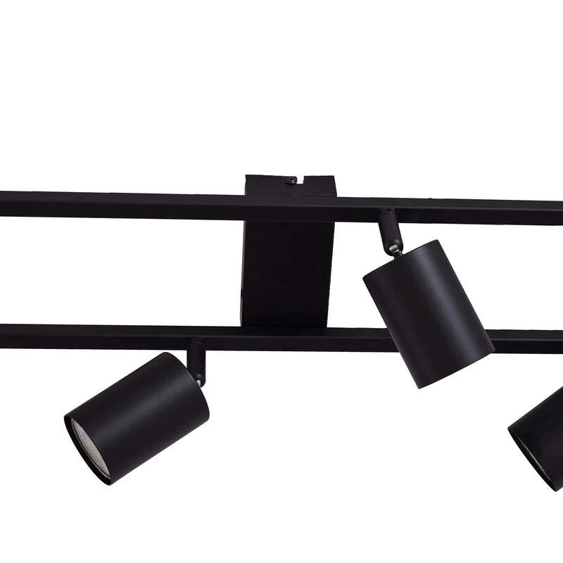B-Ware Lindby Deckenstrahler Bravius 6-flammig LED dimmbar schwarz Eisen 80x12cm