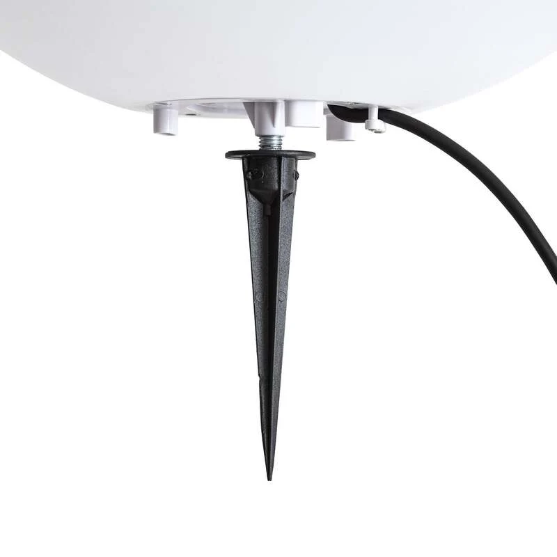 B-Ware Lindby Kugelleuchte Valyra LED Gartenlampe Außenleuchte Ø50cm IP54 Erdspieß weiß