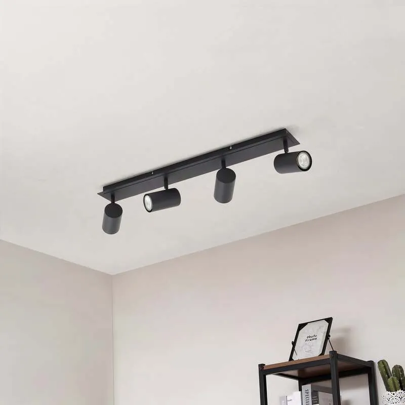B-Ware Lindby Deckenstrahler Joffrey LED Lampe dimmbar 4-flg schwarz 70cm GU10 IP20