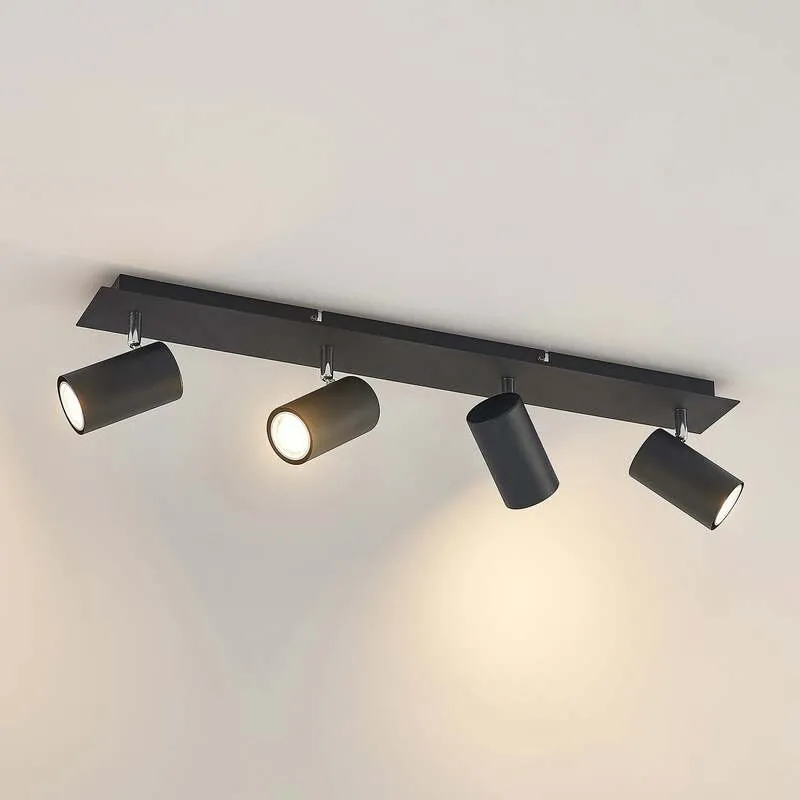 B-Ware Lindby Deckenstrahler Joffrey LED Lampe dimmbar 4-flg schwarz 70cm GU10 IP20