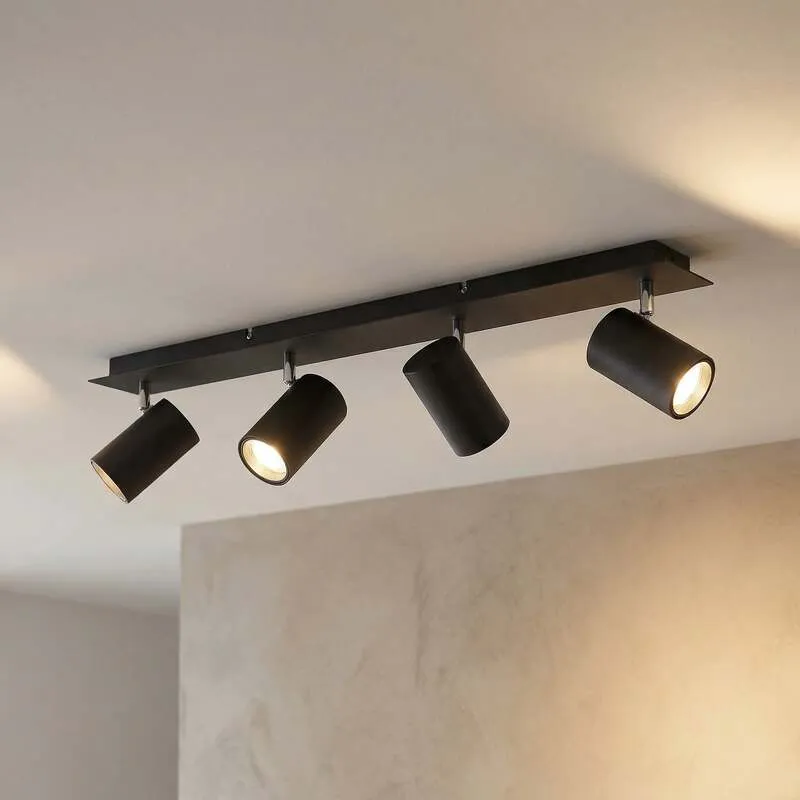 B-Ware Lindby Deckenstrahler Joffrey LED Lampe dimmbar 4-flg schwarz 70cm GU10 IP20