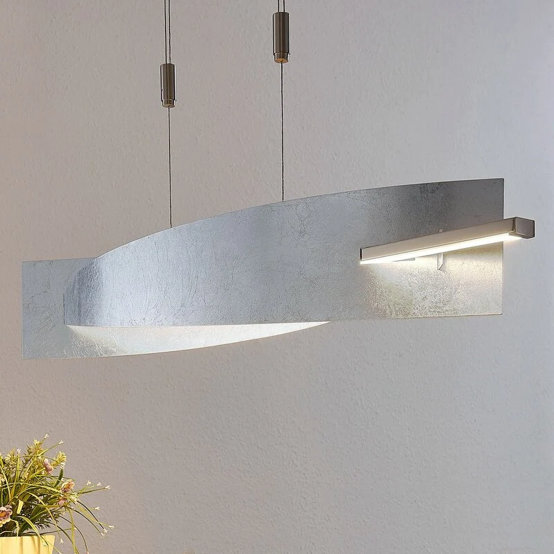 B-Ware Lucande Pendelleuchte Hängelampe LED Marija silber höhenverstellbar dimmbar 101