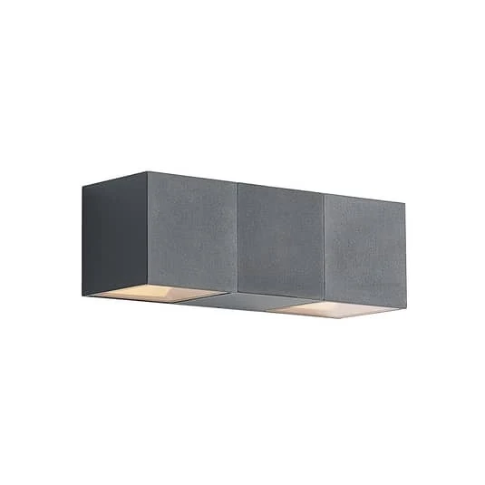 B-Ware ELC Außenleuchte Wandlampe LED Vanda Außenwandleuchte Schwarz Aluminium warmweiß