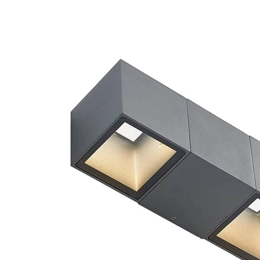 B-Ware ELC Außenleuchte Wandlampe LED Vanda Außenwandleuchte Schwarz Aluminium warmweiß