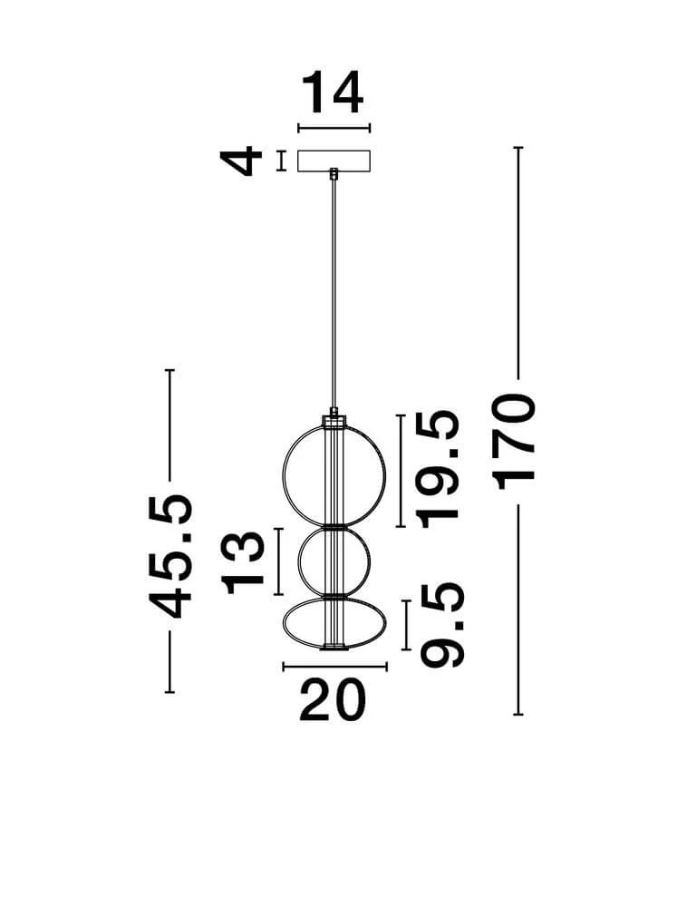 Bally LED Pendelleuchte Ø 20cm 3-flammig