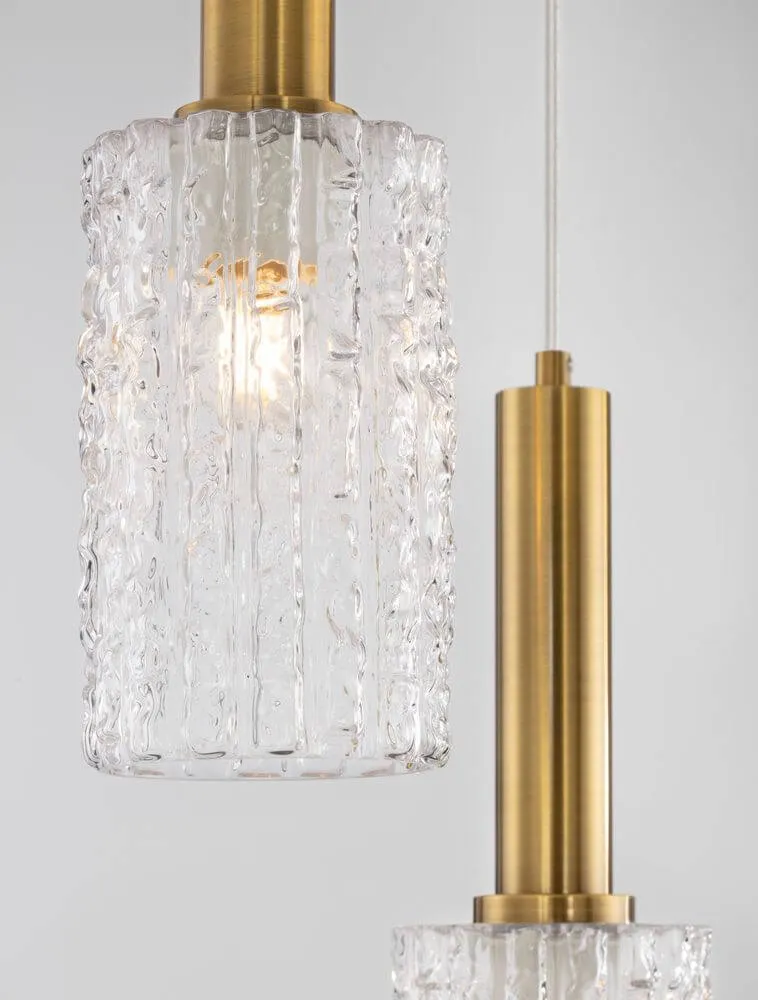 Certa Pendelleuchte 3-flammig Ø 30cm Schwarz, Gold