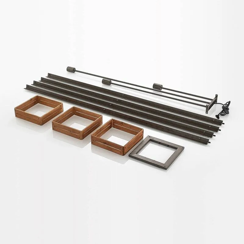 B-Ware Lindby Kanisa Stehleuchte Stehlampe Wohnzimmerlampe Lampe Leuchte Metall Holz912