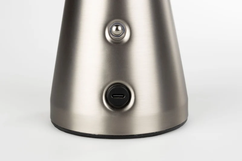 Akku-Tischlampe Bello Silber von Zuiver, kabellos & dimmbar