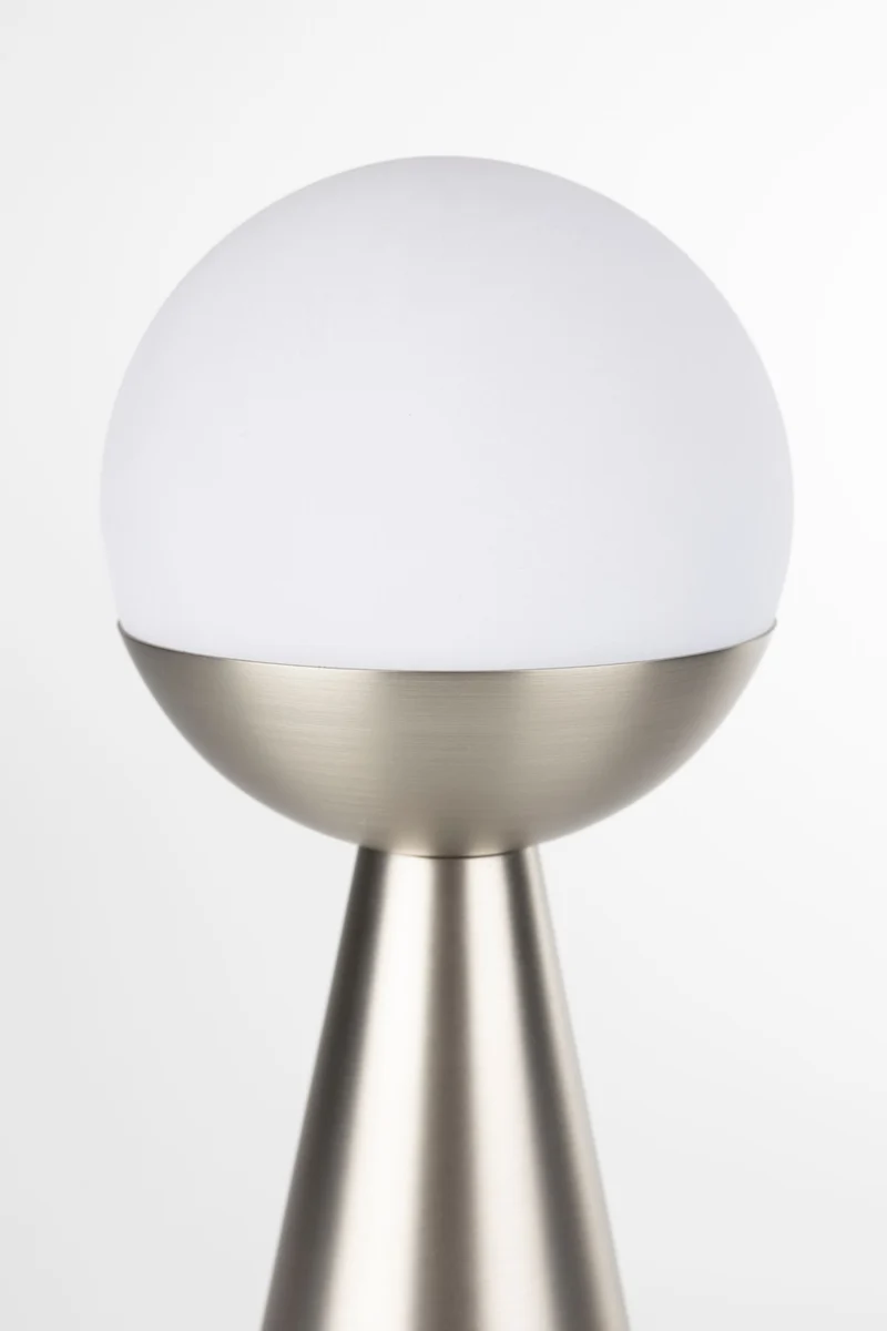 Akku-Tischlampe Bello Silber von Zuiver, kabellos & dimmbar