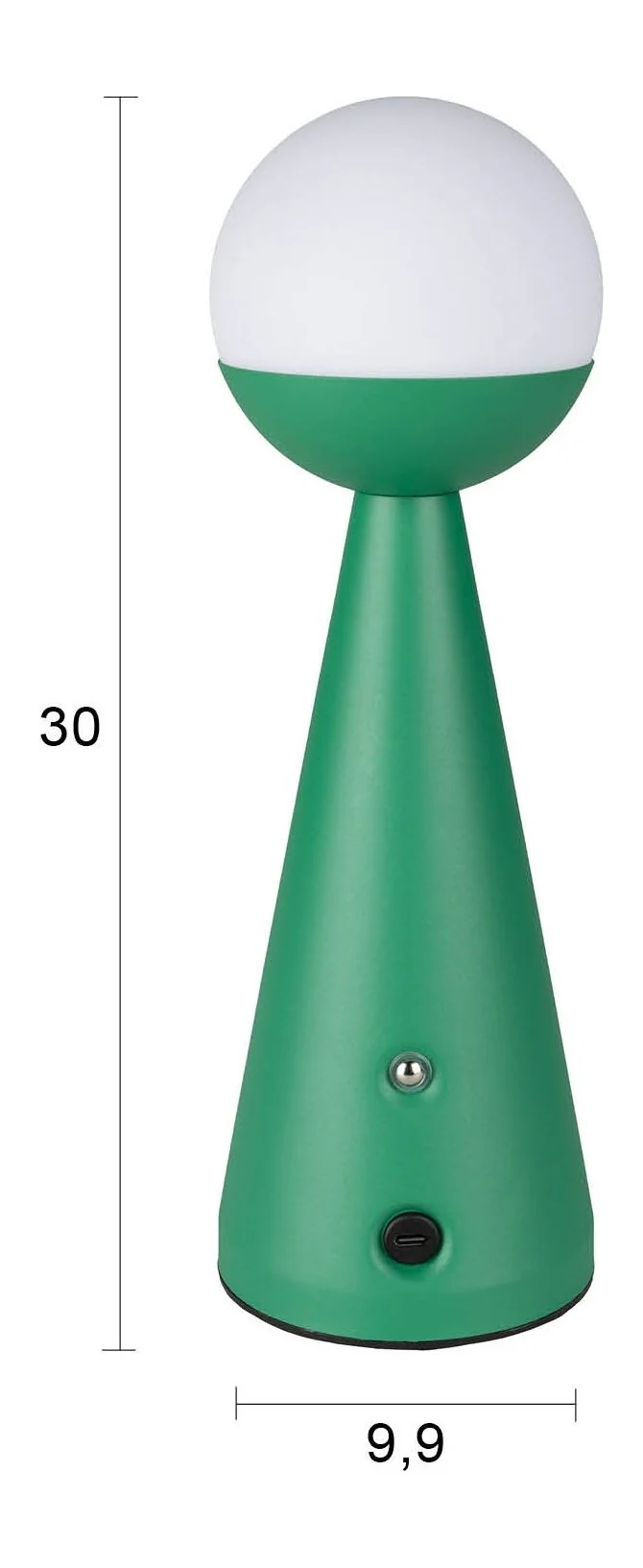 Akku-Tischlampe Bello Silber von Zuiver, kabellos & dimmbar
