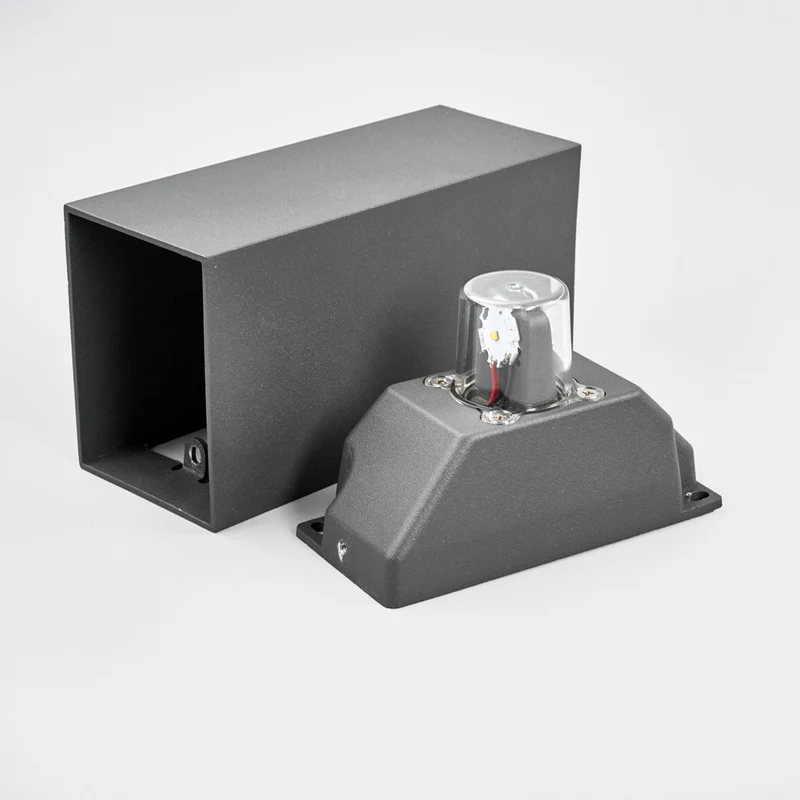 B-Ware Lucande Außenwandleuchte Gartenleuchte Mikka LED Wandleuchte anthrazit 17cm