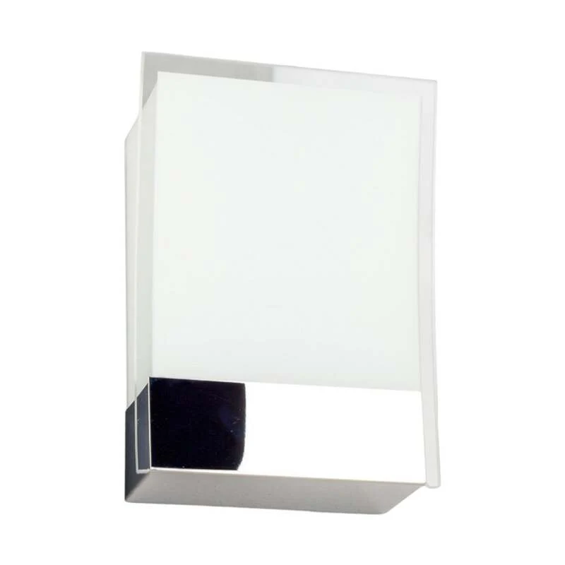 B-Ware Lindby Wandleuchte Malthe LED Wandlampe dimmbar chrom weiß 27cm Höhe 19,5cm
