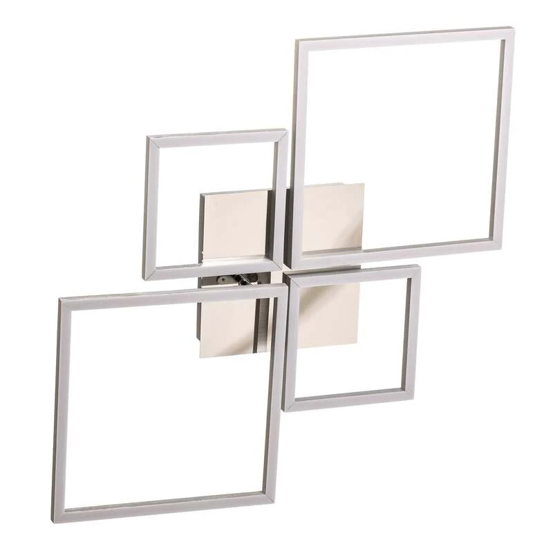 B-Ware Briloner Deckenleuchte Frame LED Lampe dimmbar 4-flammig Aluminium 75x46,7cm