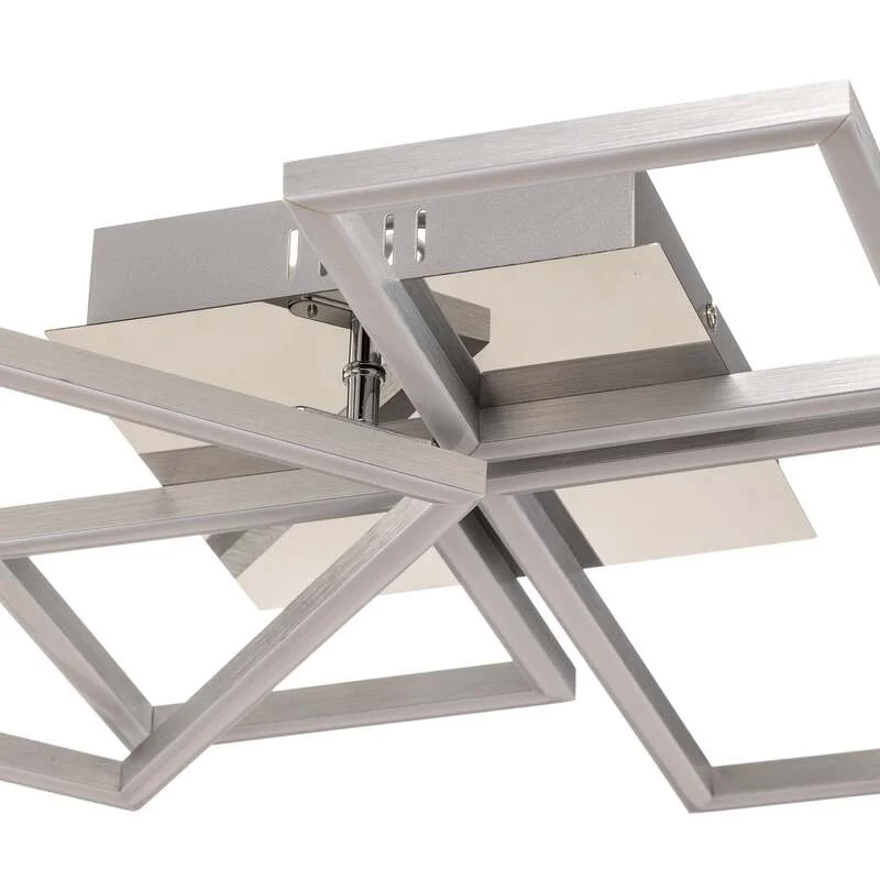 B-Ware Briloner Deckenleuchte Frame LED Lampe dimmbar 4-flammig Aluminium 75x46,7cm