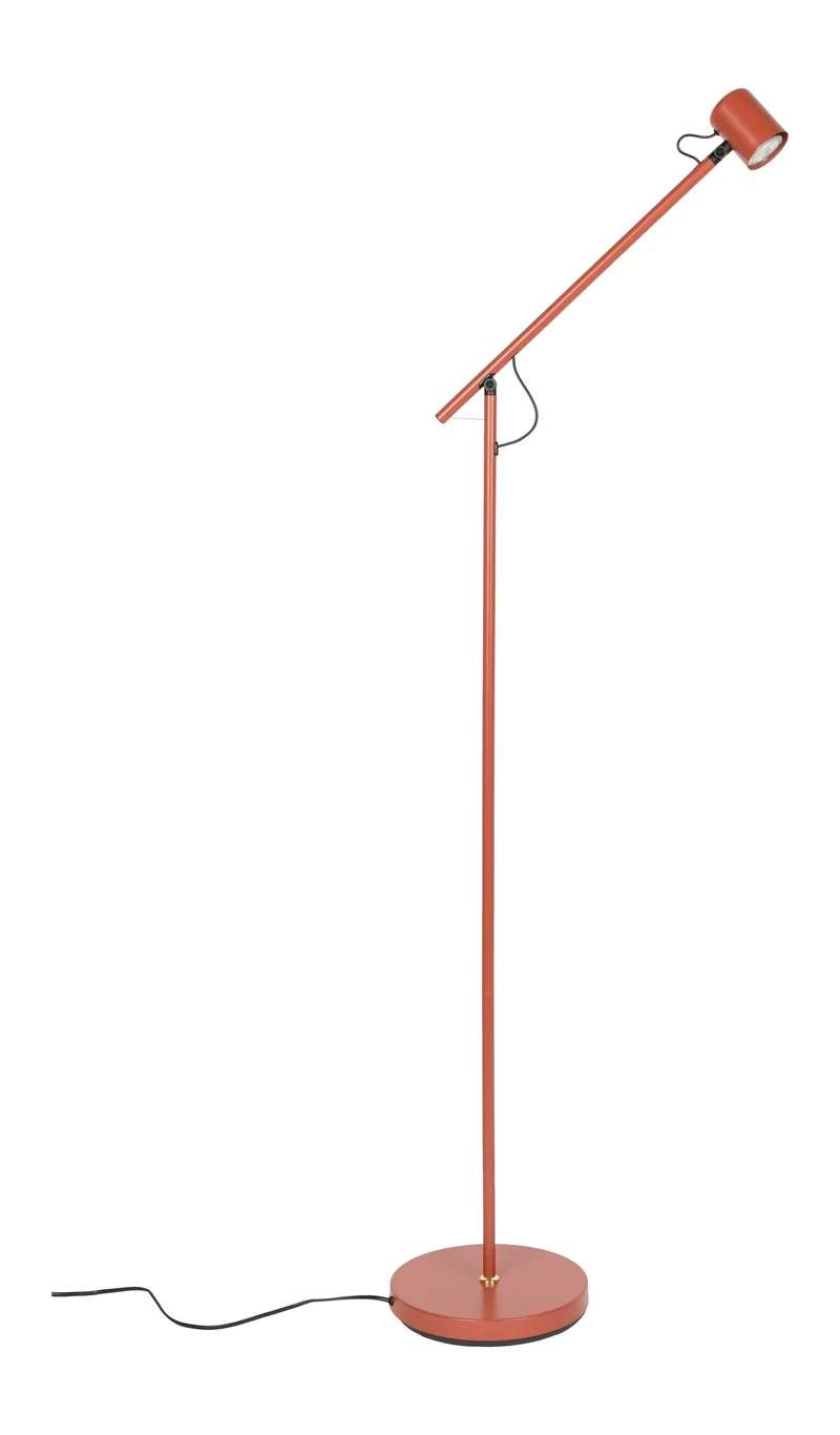 Stehlampe Aero Rot aus Metall, höhenverstellbar fürs Wohnzimmer