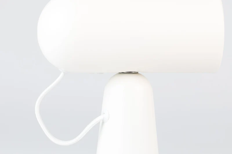 Schreibtischlampe Vesper in Weiß mit drehbarem Magnet-Lampenschirm