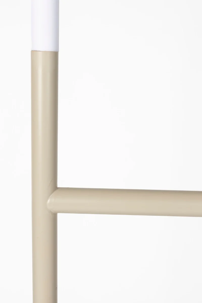 Stehlampe Arch Zuiver in Beige mit Acrylglas-Schirm und Eisengestell