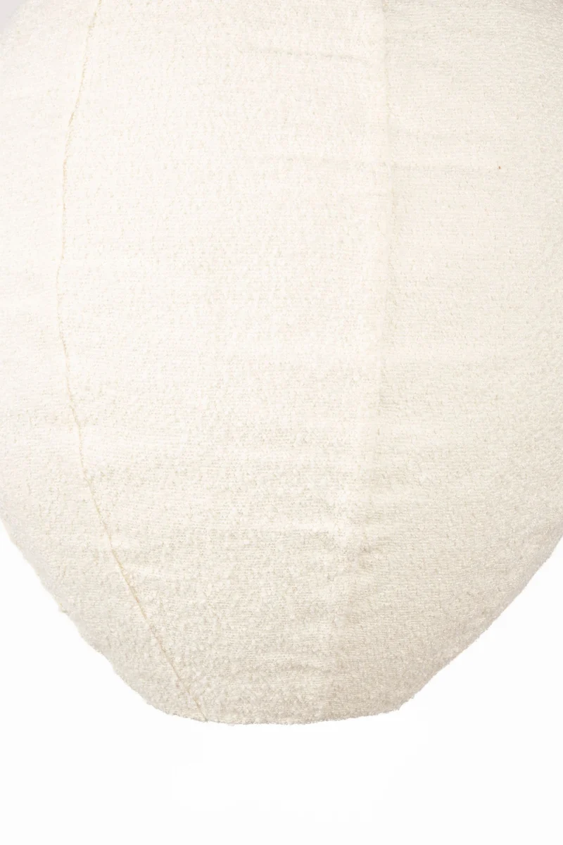 Pendelleuchte Cocoon XL von Zuiver, Bouclé-Stoff in Creme, E27-Fassung