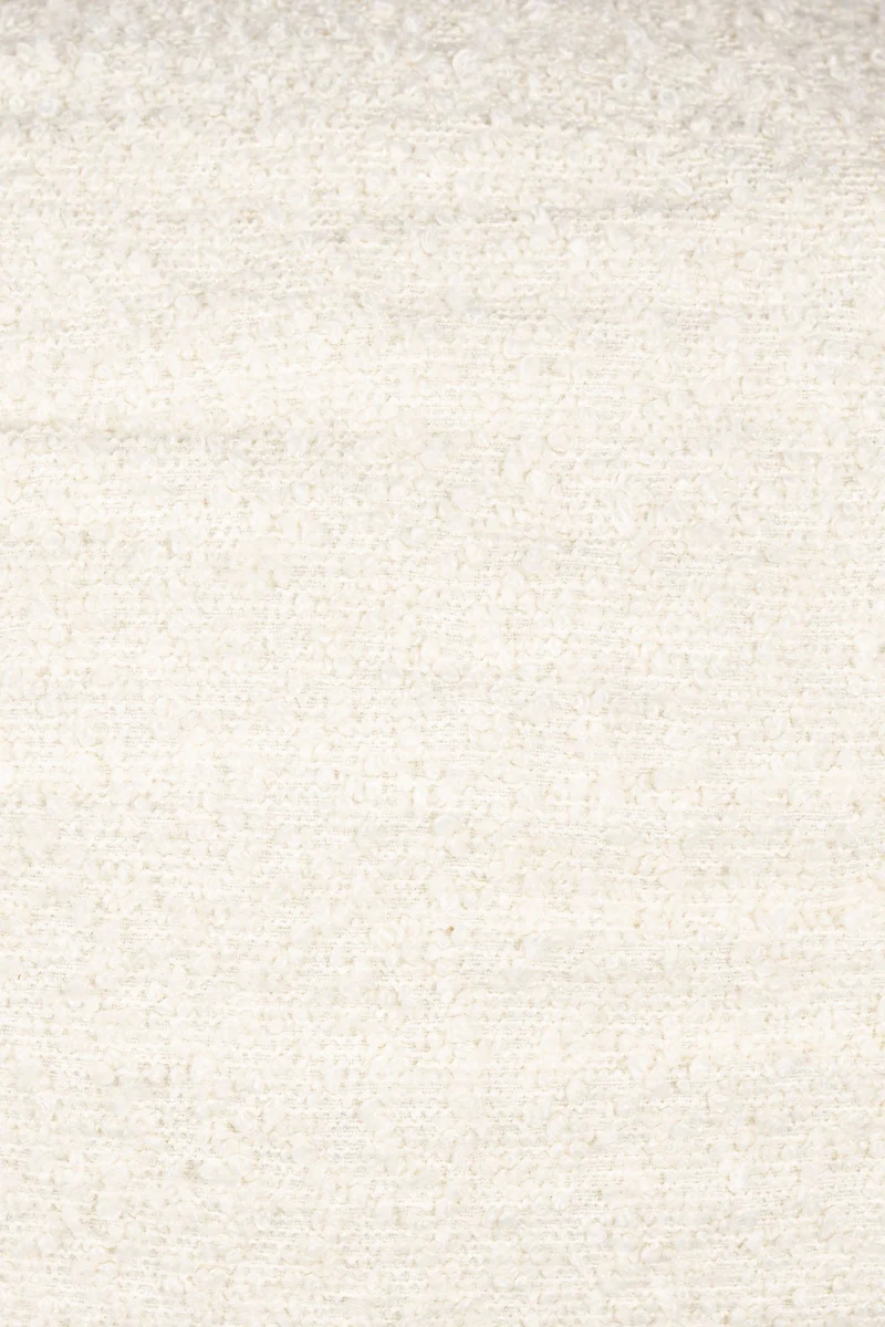 Pendelleuchte Cocoon XL von Zuiver, Bouclé-Stoff in Creme, E27-Fassung