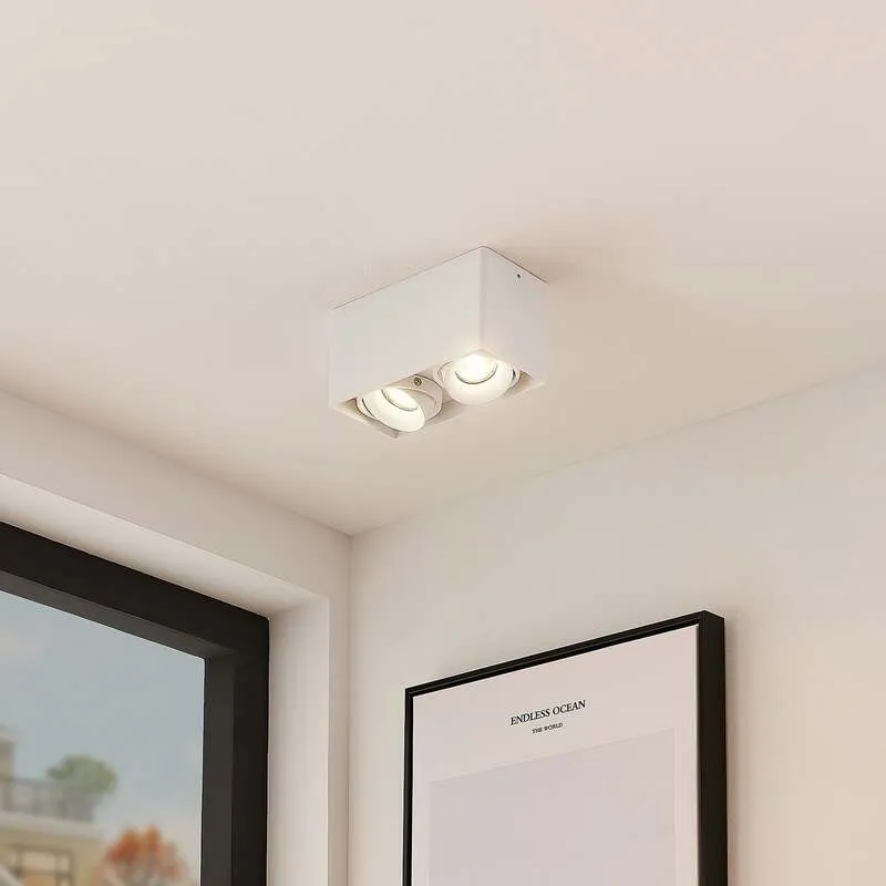 B-Ware Arcchio Downlight Kubika LED Deckenlampe dimmbar 2-flg weiß Aluminium 19cm