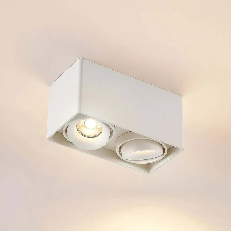 B-Ware Arcchio Downlight Kubika LED Deckenlampe dimmbar 2-flg weiß Aluminium 19cm