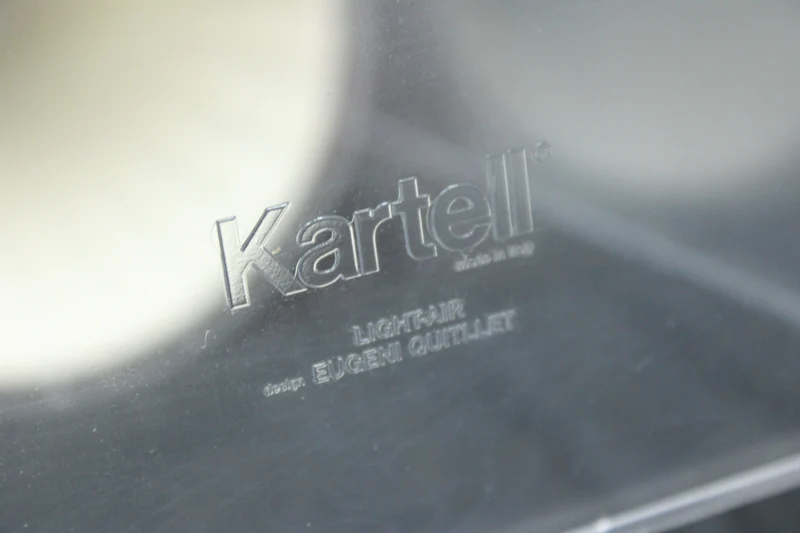 B-Ware Kartell Light-Air Tischlampe Tischlampe Lampe Leuchte glasklar beige E14 IP 20