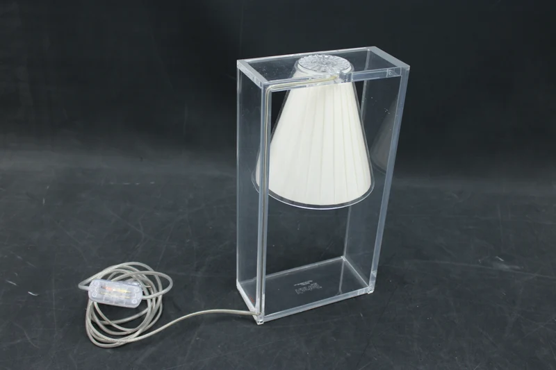 B-Ware Kartell Light-Air Tischlampe Tischlampe Lampe Leuchte glasklar beige E14 IP 20