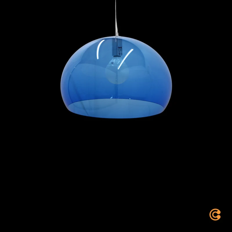 B-Ware Kartell FL/Y Pendelleuchte Deckenlampe Hängelampe Lampe Leuchte Design blau