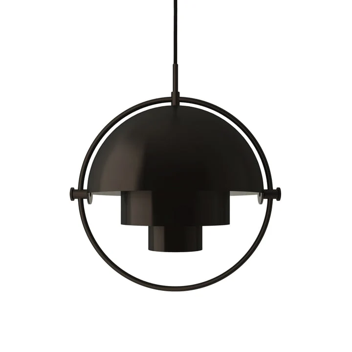 B-Ware Gubi Multi-Lite Pendelleuchte S Hängeleuchte Hängelampe Ø22,5 cm Messing schwarz