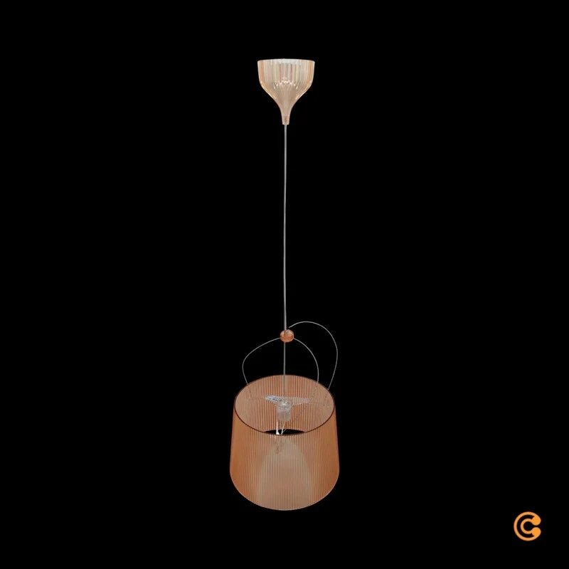 B-Ware Kartell Pendelleuchte Hängeleuchte Lampe Gé rose Laviani Kunststoff E27 LED 37cm