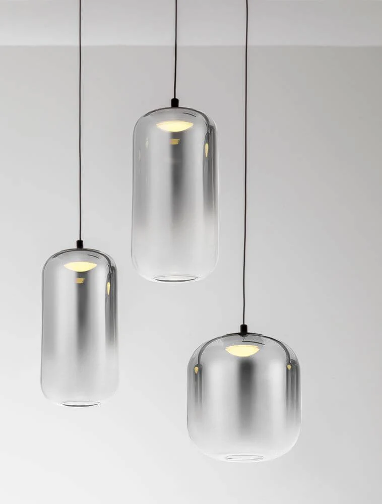Aelia LED Pendelleuchte 6-flammig Ø 72cm Schwarz, Rauch