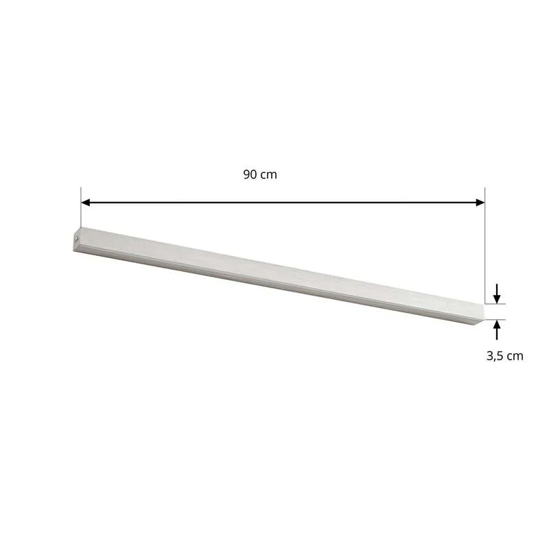 B-Ware Lucande Wandleuchte Kinsley LED dimmbar 90cm nickel weiß 3100 Lumen CCT 1340