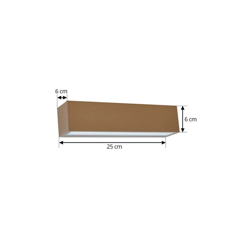 B-Ware Lucande Außenwandleuchte Lengo LED Gartenlampe Wandleuchte braun IP65 3000K