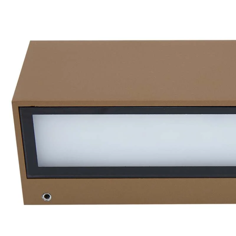 B-Ware Lucande Außenwandleuchte Lengo LED Gartenlampe Wandleuchte braun IP65 3000K