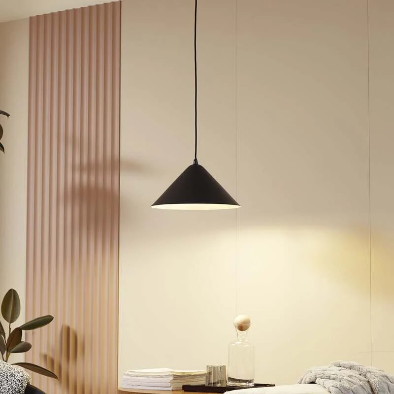 B-Ware Lindby Hängeleuchte Clarine LED Pendelleuchte Lampe dimmbar schwarz Ø32cm