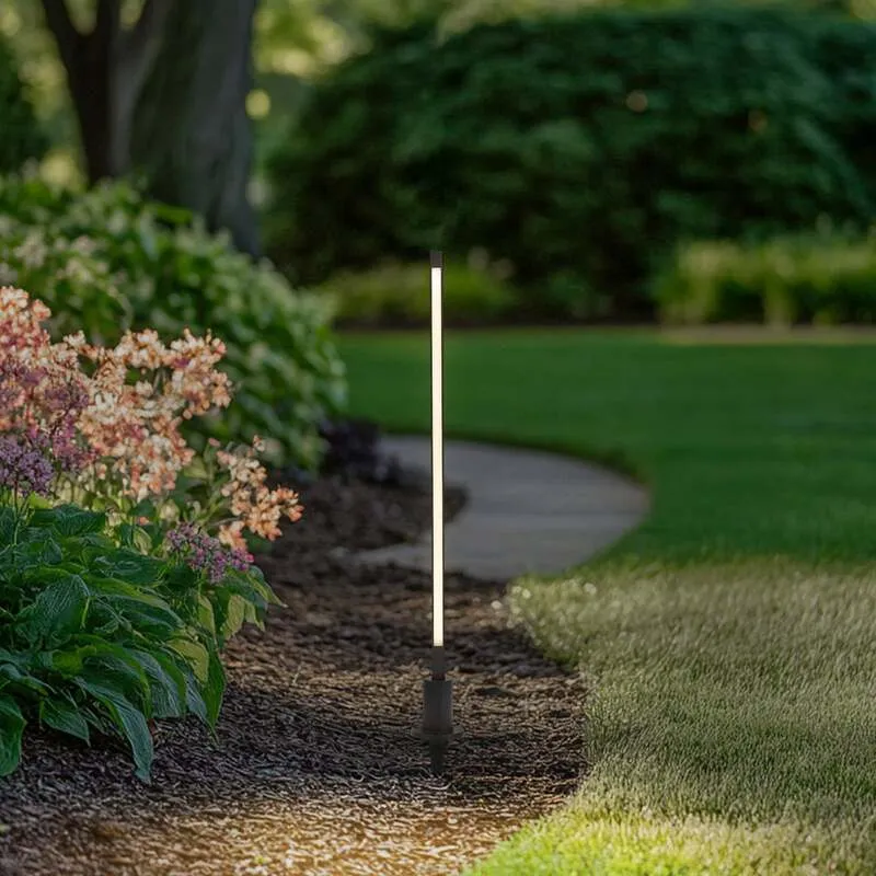 B-Ware Lindby Wegeleuchte Gartenleuchte Neano LED Pollerleuchte schwarz 80cm IP65