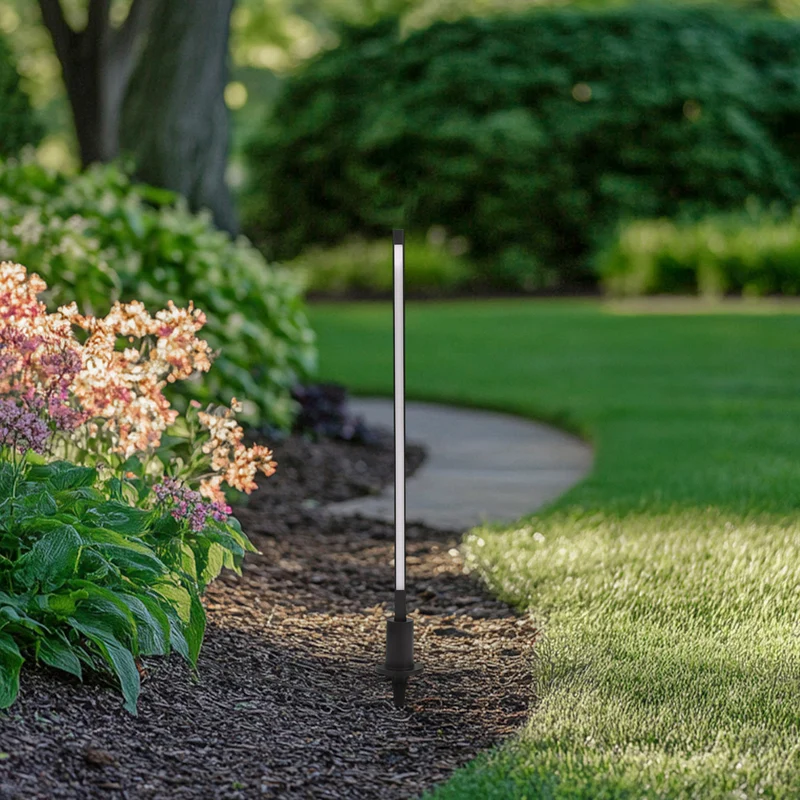 B-Ware Lindby Wegeleuchte Gartenleuchte Neano LED Pollerleuchte schwarz 80cm IP65