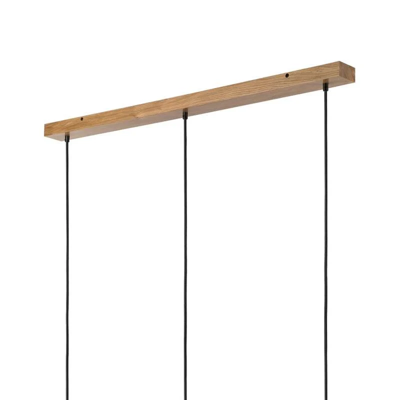 B-Ware Harmony Hängelampe Pendelleuchte Opalglas Eichenholz L110cm 3flg SIEHE TEXT/F128