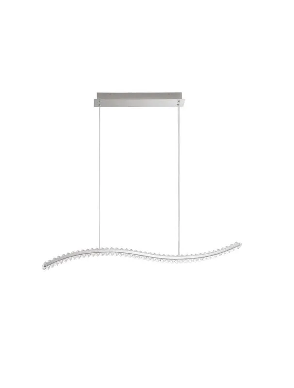 B-Ware Nova Luce Pendelleuchte Hängeleuchte AURELIA LED Chrom Neutralweiß dimmbar 43 W