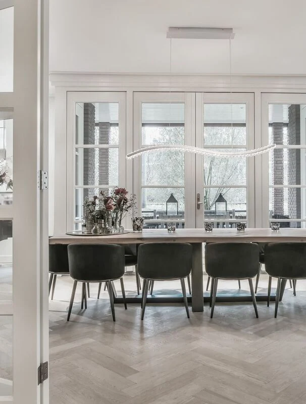 B-Ware Nova Luce Pendelleuchte Hängeleuchte AURELIA LED Chrom Neutralweiß dimmbar 43 W