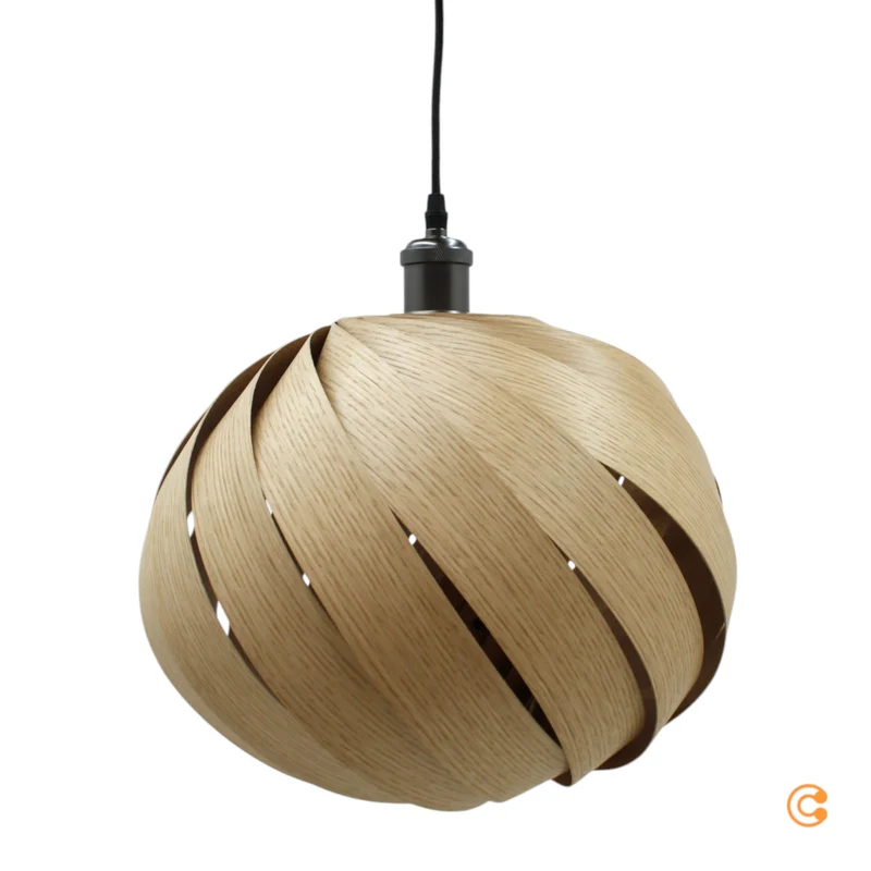 B-Ware Gofurnit Pendellampe Hängelampe Eiche Mela Leuchte E27 Fassung 35 cm