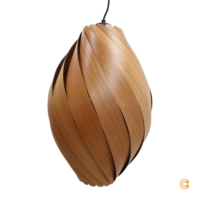 B-Ware Gofurnit Pendellampe Hängeleuchte Ardere Kirschbaum Leuchte Höhe 40 cm E27 LED
