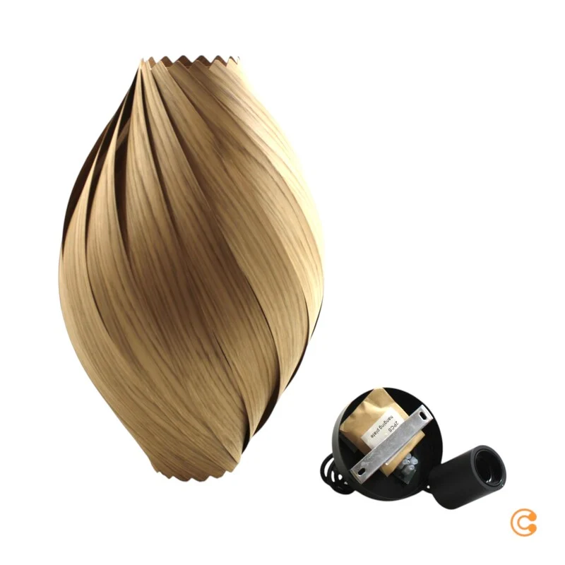 B-Ware Gofurnit Pendellampe Hängelampe Ardere Eiche Lampenschirm Leuchte 50 cm