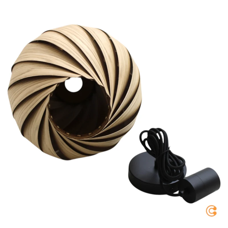 B-Ware Gofurnit Pendellampe Hängelampe Ardere Eiche Lampenschirm Leuchte 50 cm