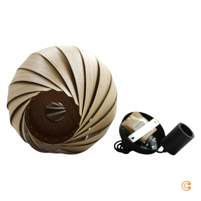 B-Ware Gofurnit Pendellampe Hängelampe Ardere Eiche Lampenschirm Leuchte 50 cm