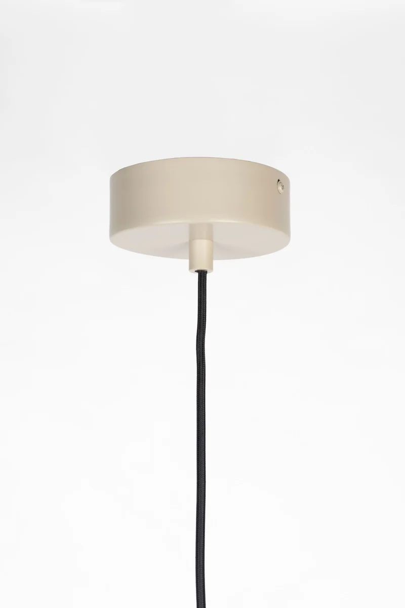 Pendelleuchte Cole von Zuiver in Beige mit Eisen-Gestell, E27-Fassung